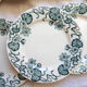 Lot de 6 assiettes plates Terre de Fer "Nénuphar" R&A Salins