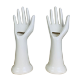 Pair of hands white ceramic soliflore