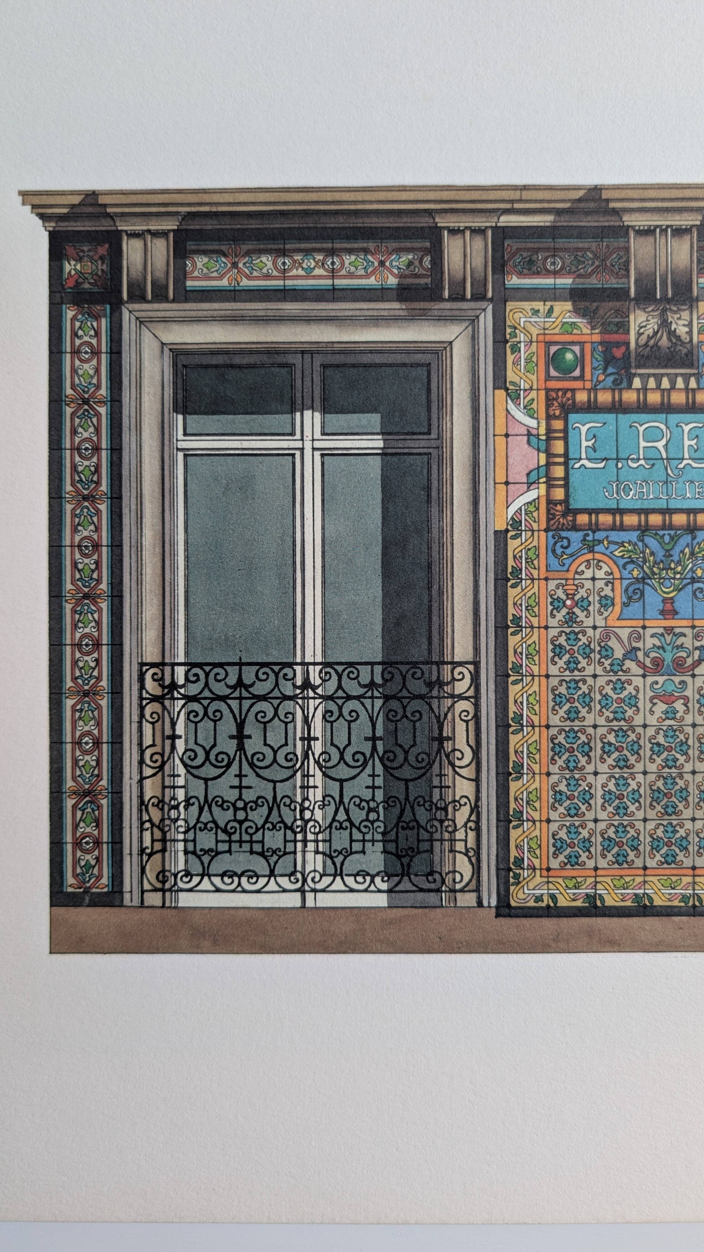 Lithographie "E. Rey Joaillier" – Catherine d'Ortoli