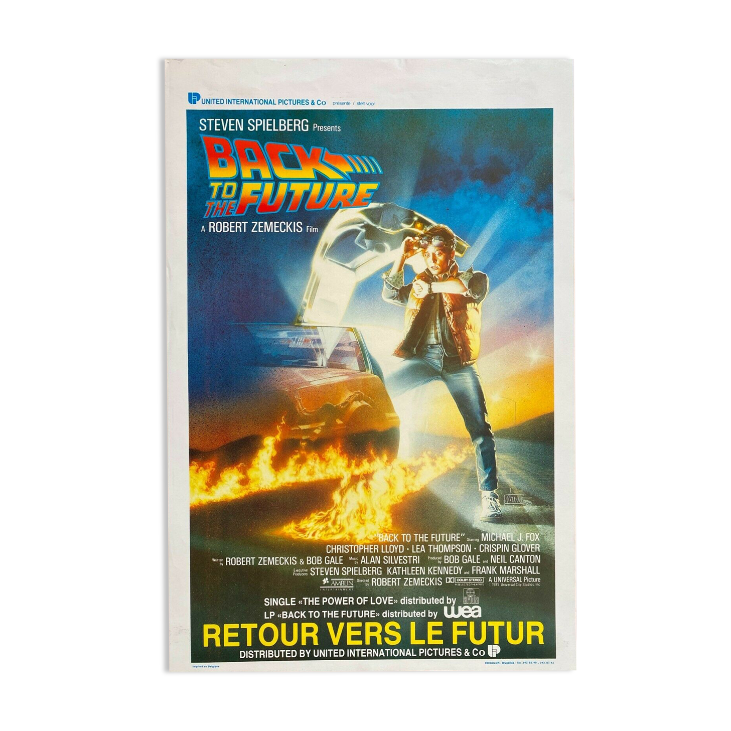 Original movie poster "Back to the Future" Michael J. Fox 37x55cm 1985