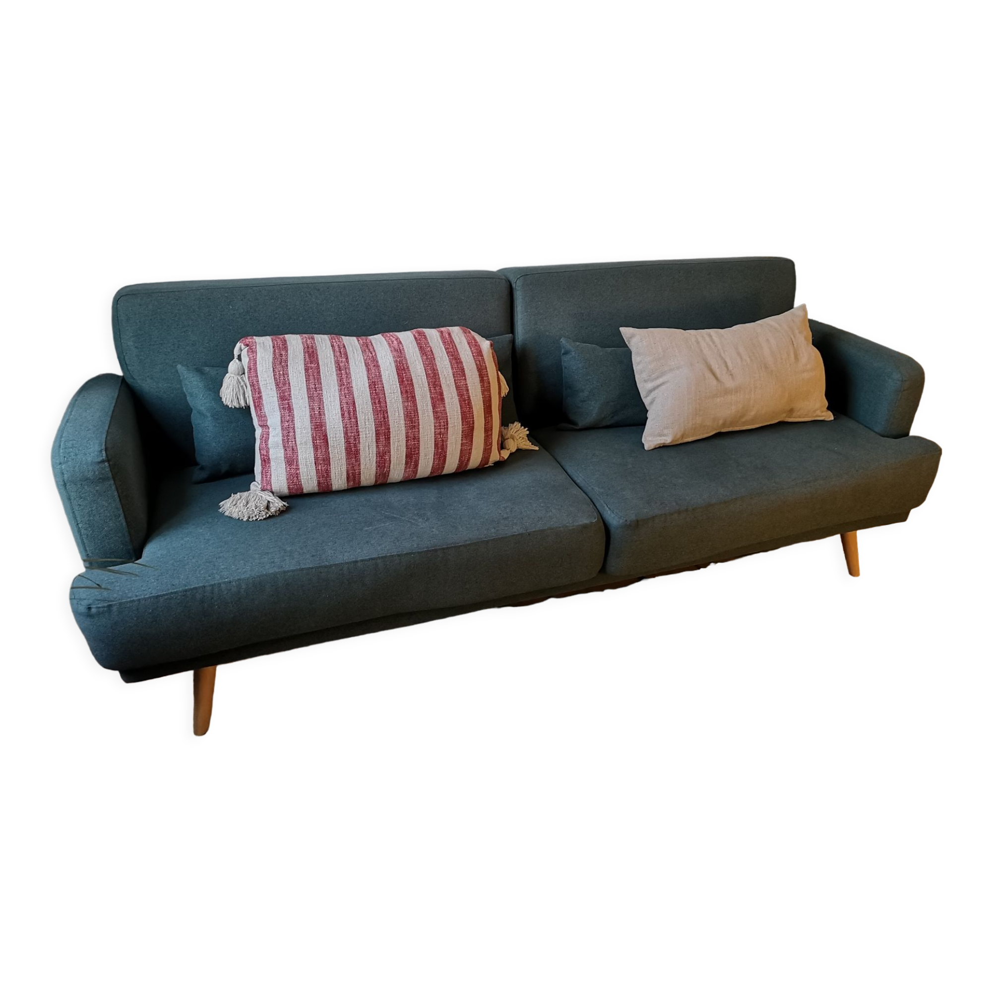 Green 4-seater sofa bed - Maison du monde