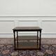 Classic English side table with brown leather top