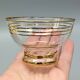 6 champagne coupes, vintage dessert cups from the 50s with gold trim