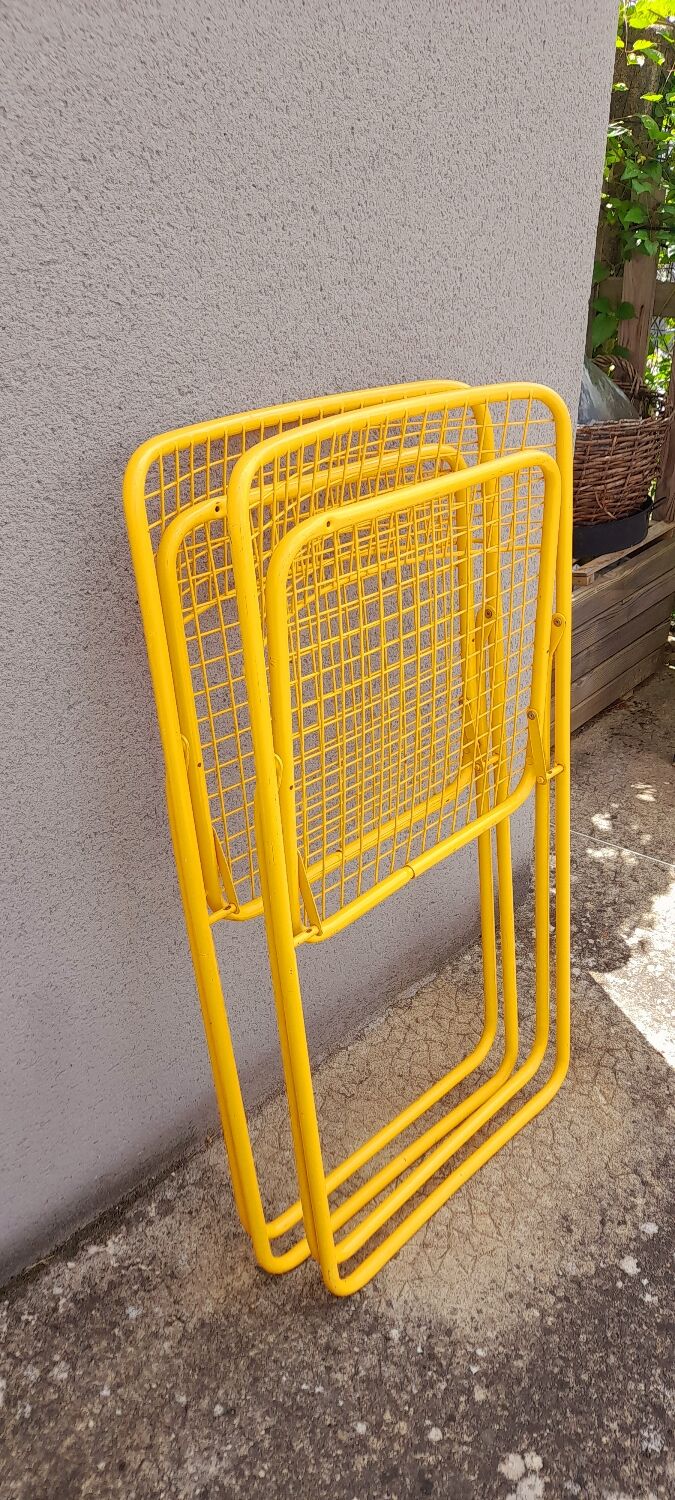 Pair of folding chairs Ted Net N.Gamelgaard 80s