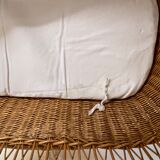 Rattan cradle on wheels