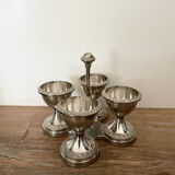 Set of 4 silver-plated shells