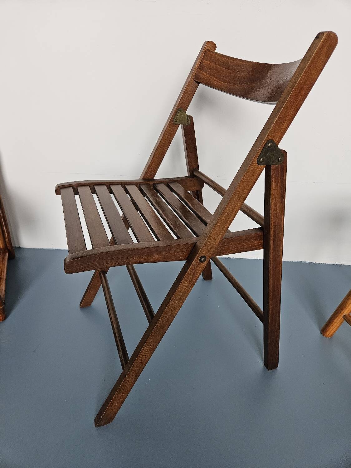 Exotic wood folding chair