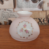 French vintage pink glass rose bud lantern style replacement shade