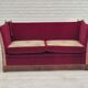 1960s, Danish velour 2 seater drop arm sofa, velour, original condition.