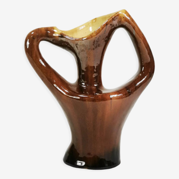 Vase moderniste, Ceramika Krakowska, conçu par M. Garga, années 1960