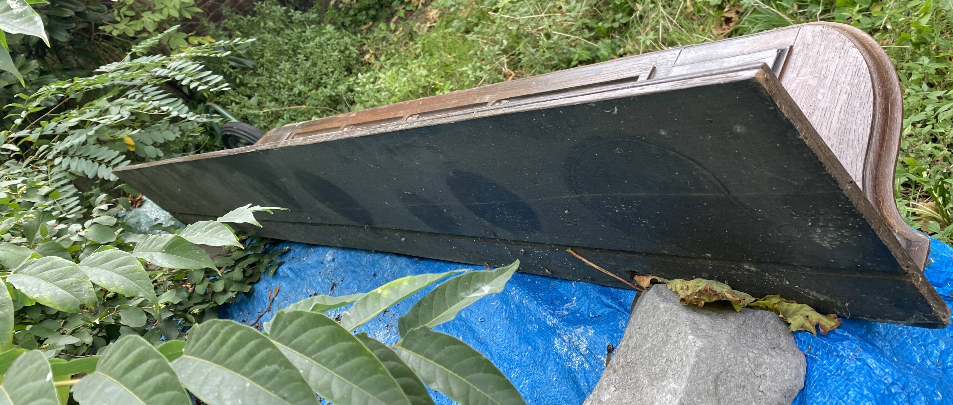 Large old solid wood shelf