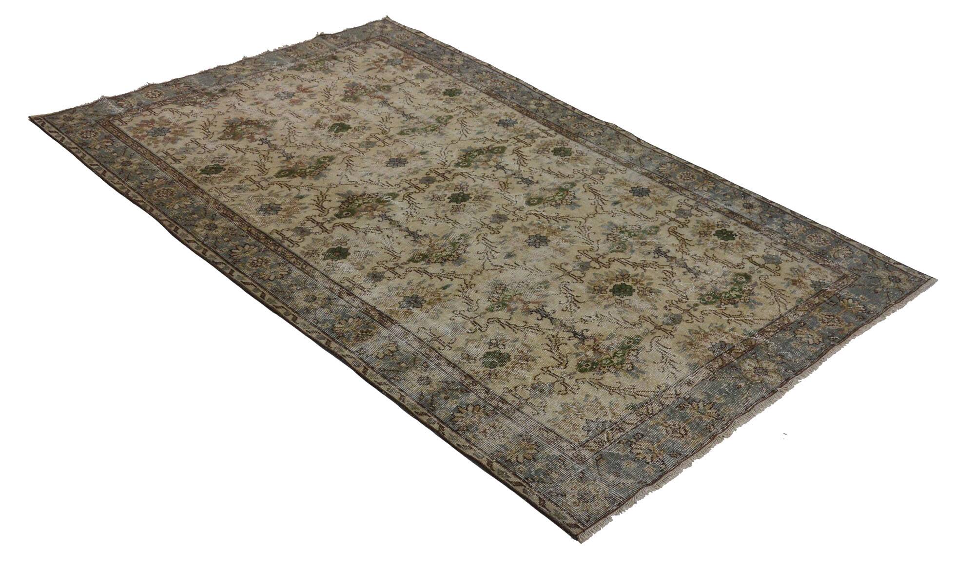 Turkish Anatolian Handmade Vintage Area Rug 255 cm x 162 cm