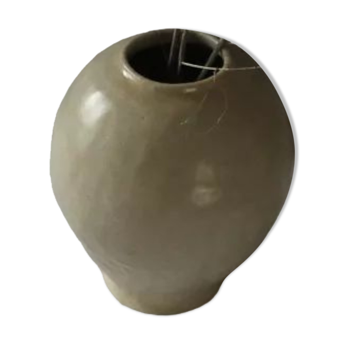 Vase boule en grès