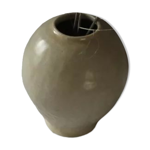Vase boule en grès
