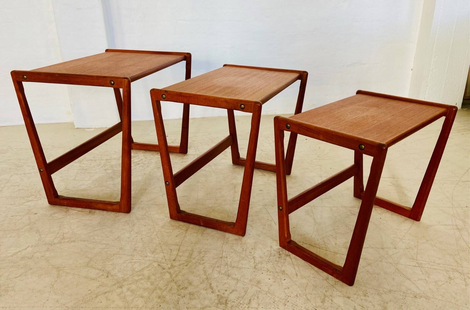 Vintage Danish mid-century retro Kai Kristiansen nesting tables 1960s