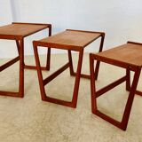 Vintage Danish mid-century retro Kai Kristiansen nesting tables 1960s