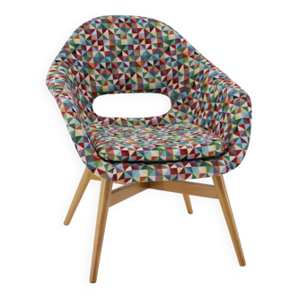 Fauteuil lounge Miroslav Navratil Shell des années 1960, Tchécoslovaquie