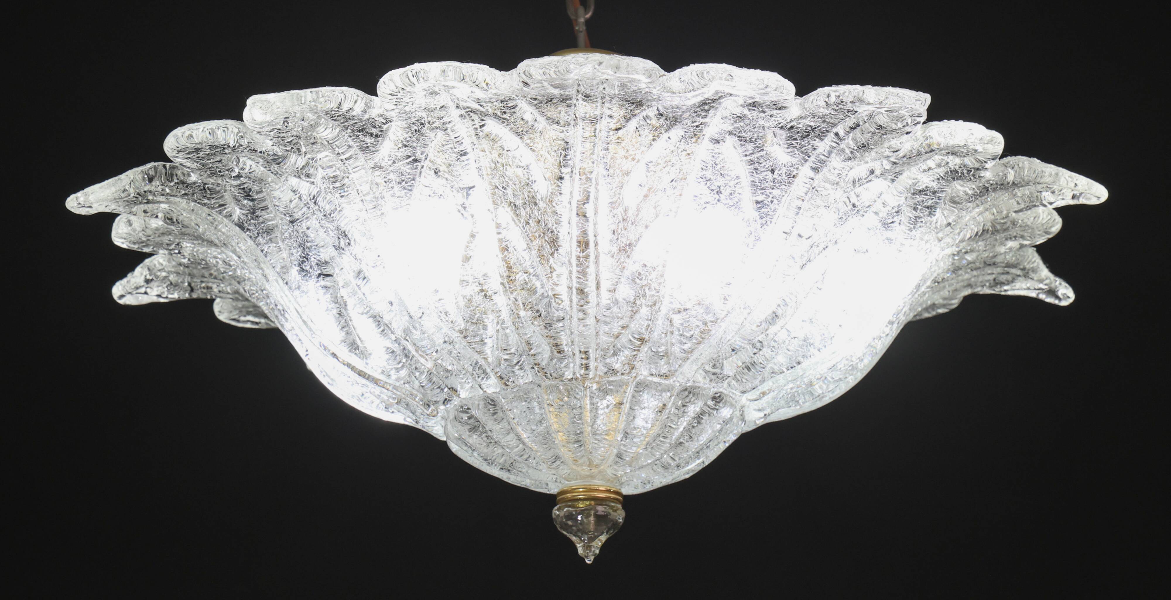 Amsterdam Palmetta, Italian Murano Glass Ceiling Light or Flush Mount, 1970