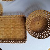 Lot de 4 corbeilles osier