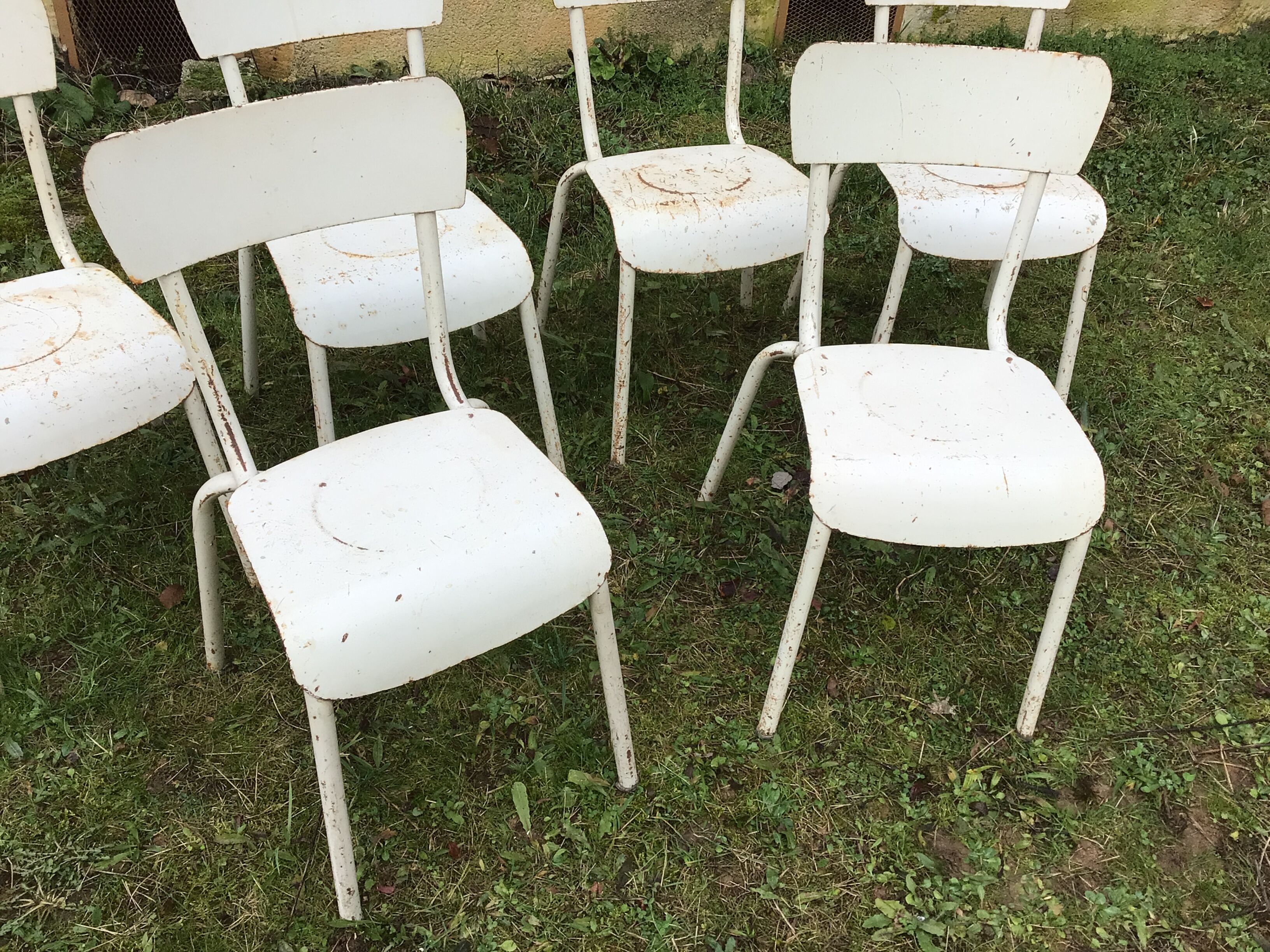 Ensemble de 6 chaises bistrot jardin en métal