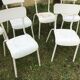 Ensemble de 6 chaises bistrot jardin en métal