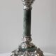 Kerosene lamp late nineteenth century mounted on Corinthian column.