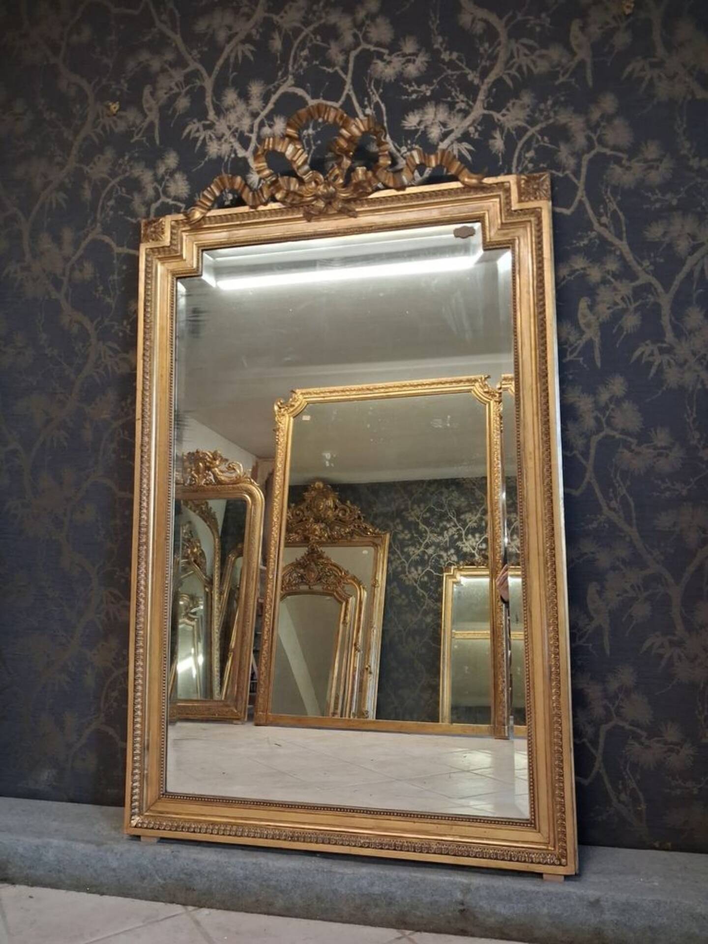 19th century mirror 167 x 101