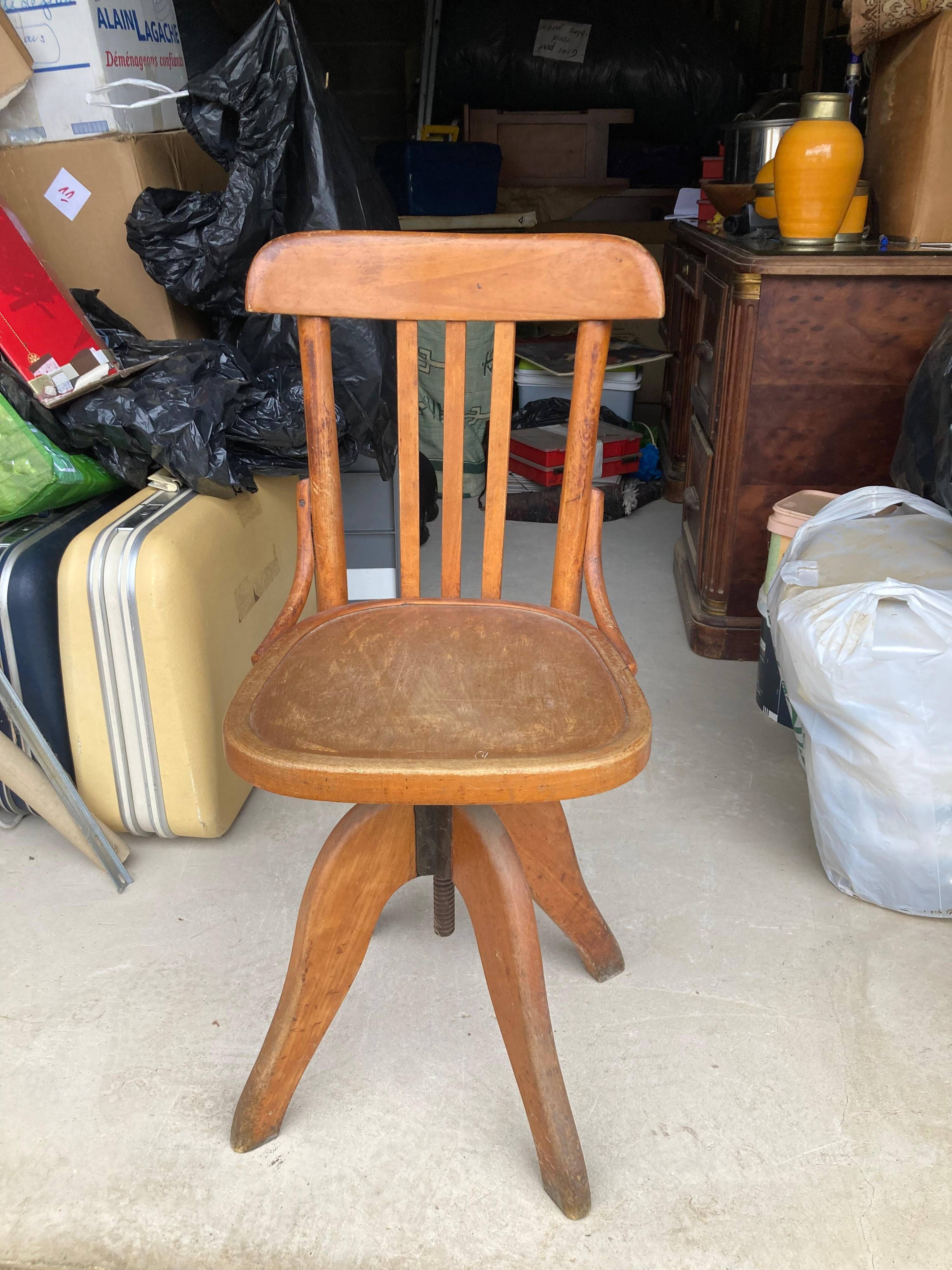 Solid wood notary desk and swivel American chair