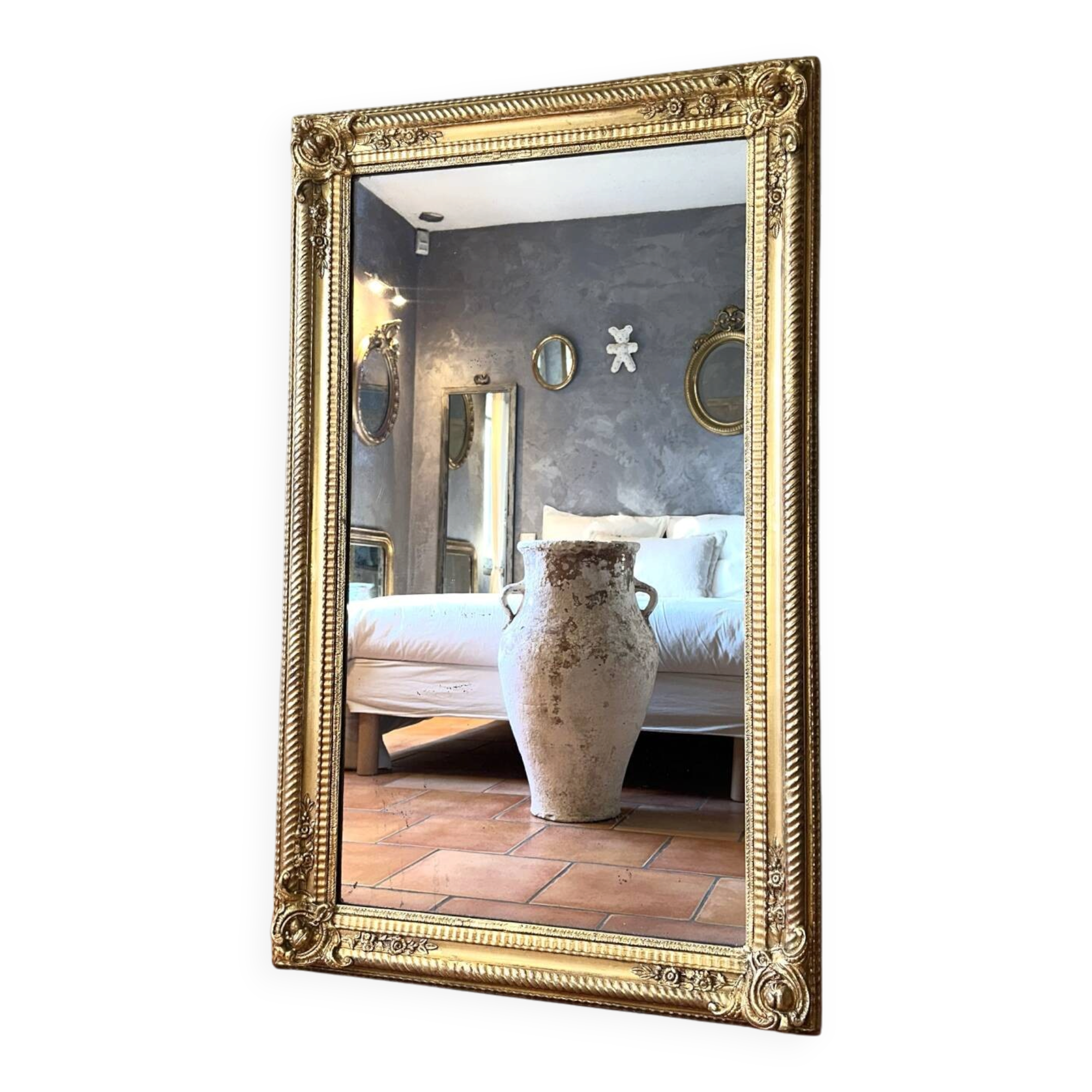 Miroir ancien doré époque début XIXème