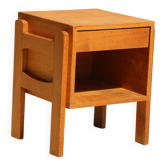 Light oak cubic bedside table 1960