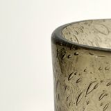 Large smoked and blown glass vase, Verrerie de Bendor 1950