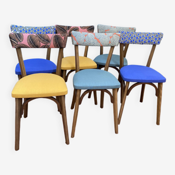 Suite de 6 chaises vintage