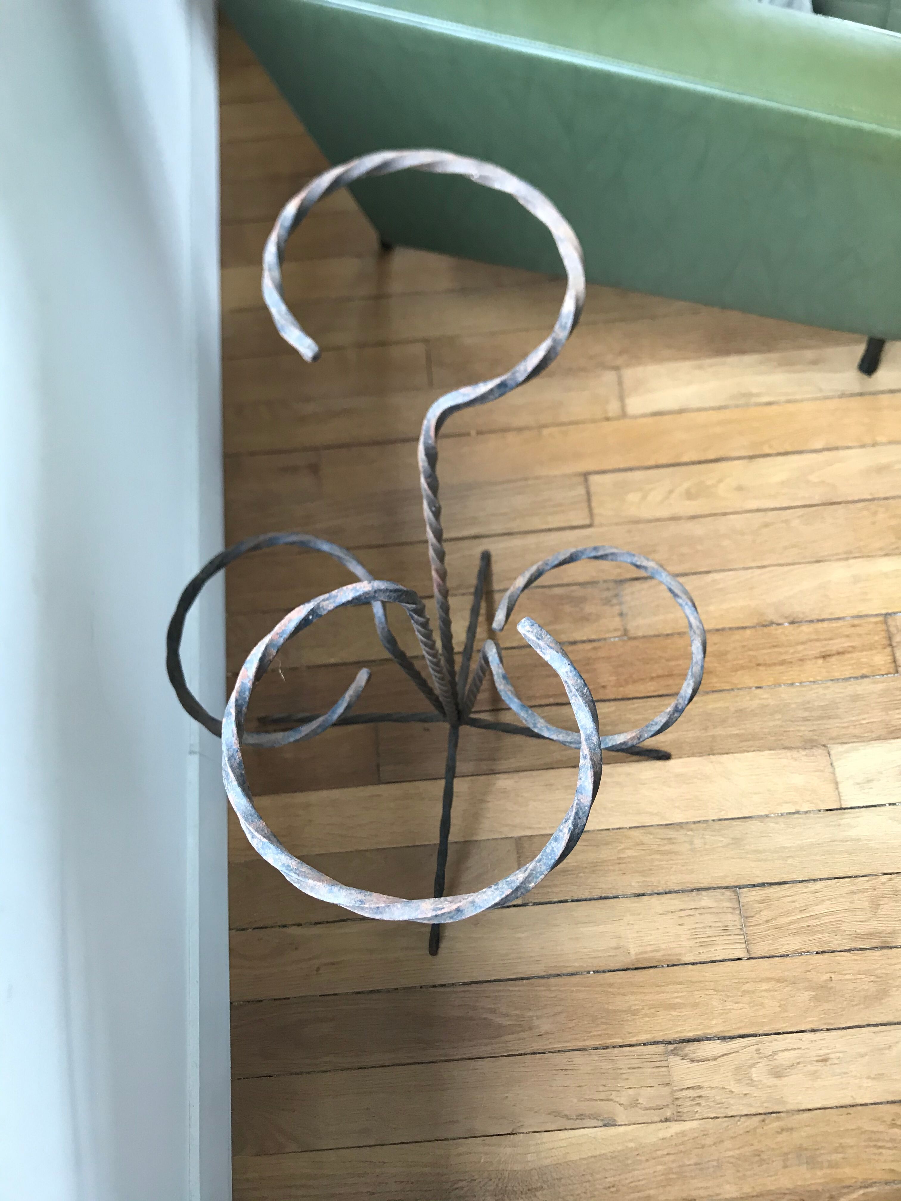 Wrought iron plant holders