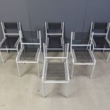 Set of 6 Sandow chairs by Rene Herbst, 1980s