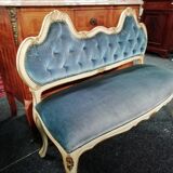 Louis XV style bench in painted wood