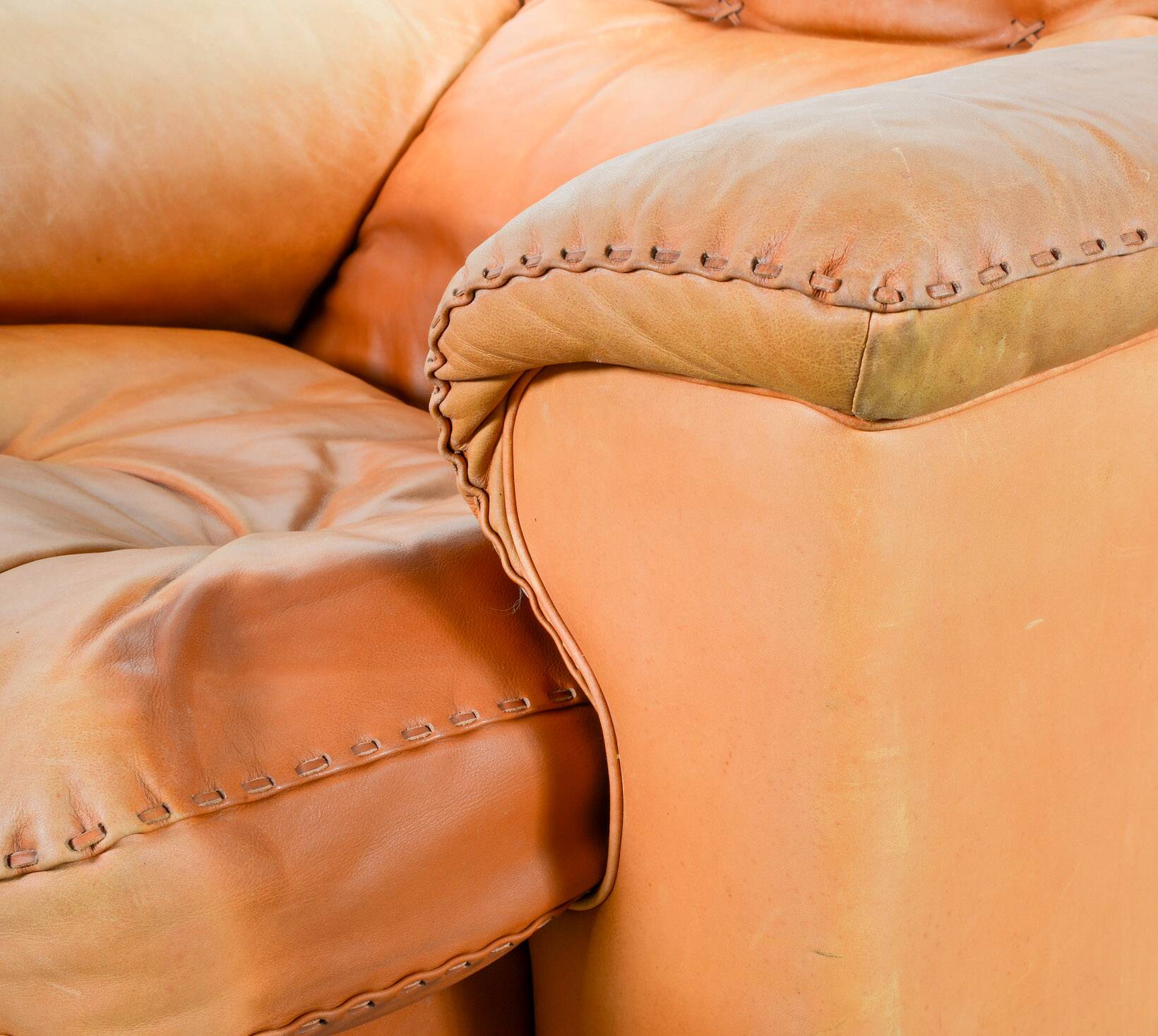 Striking De Sede DS101 Cognac Leather Lounge Chair DS17. Switzerland, 1970s