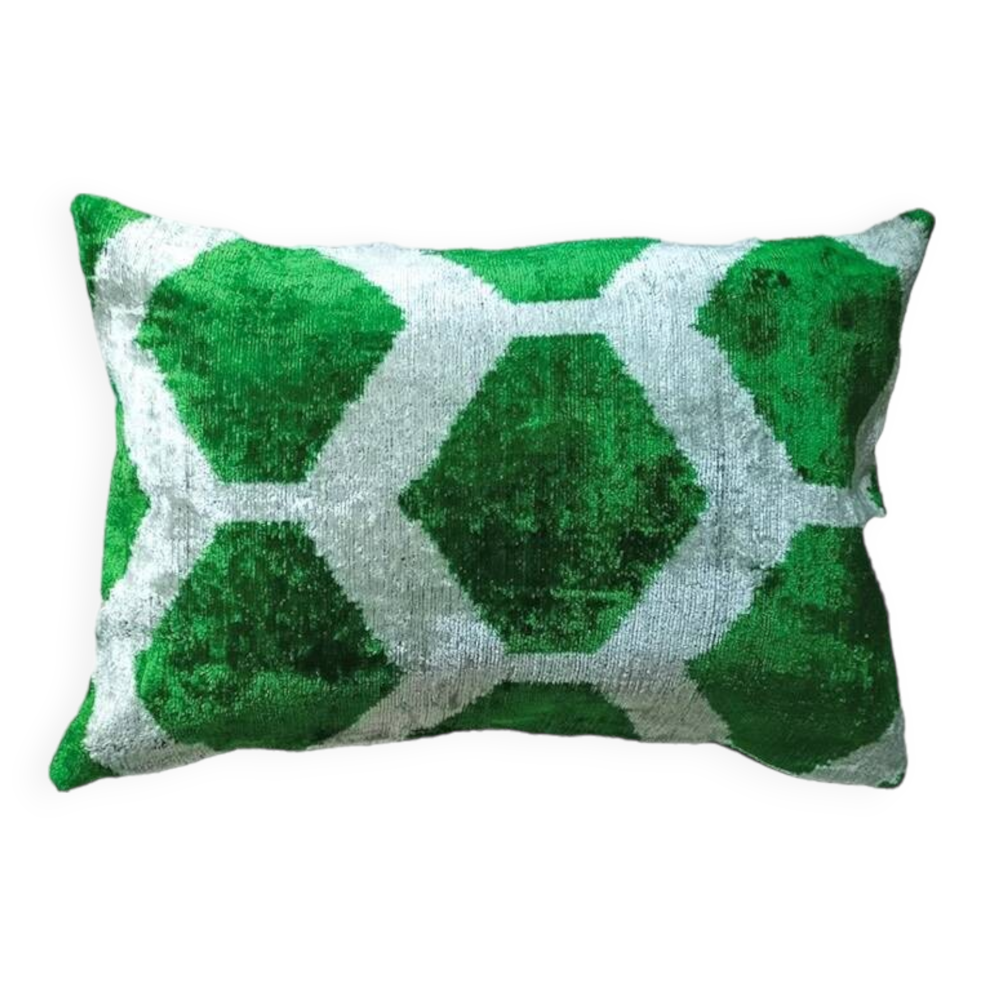 Ikat velvet cover in silk