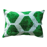 Housse ikat en velours de en soie