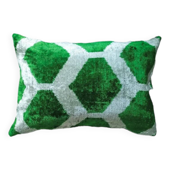 Ikat velvet cover in silk