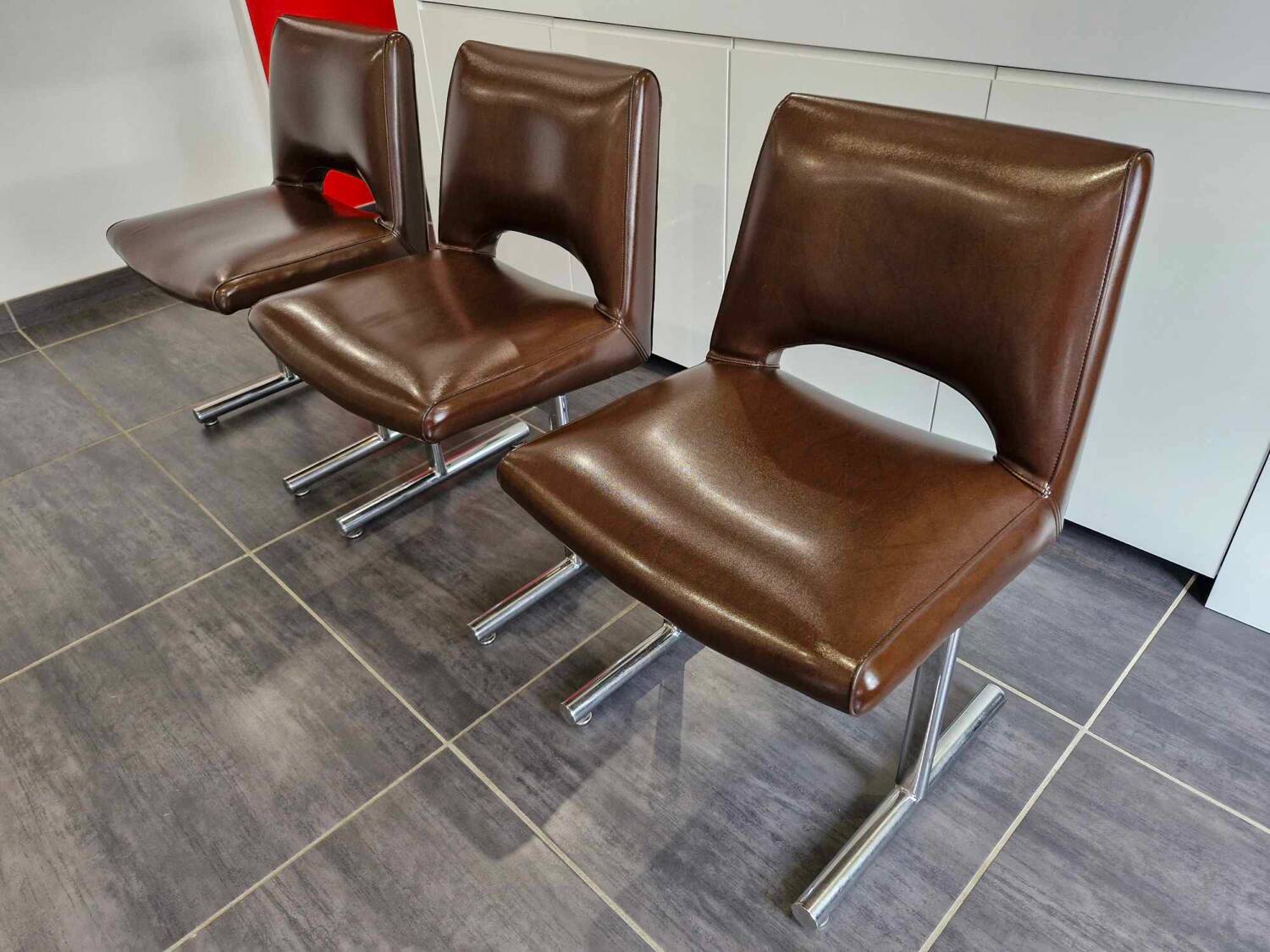 Set of 3 designer chairs by Georges Frydman, 1960s