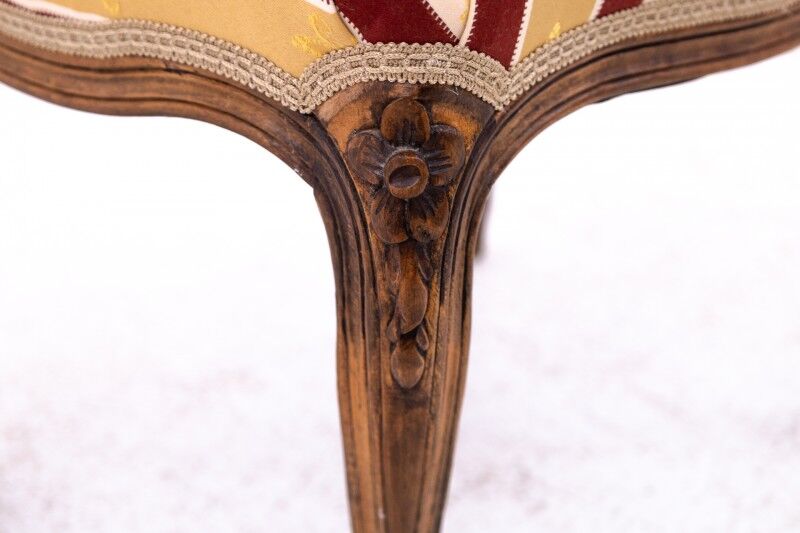 Stool seat, France, circa 1910.