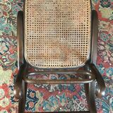 Thonet footrest in curved beech, with original label