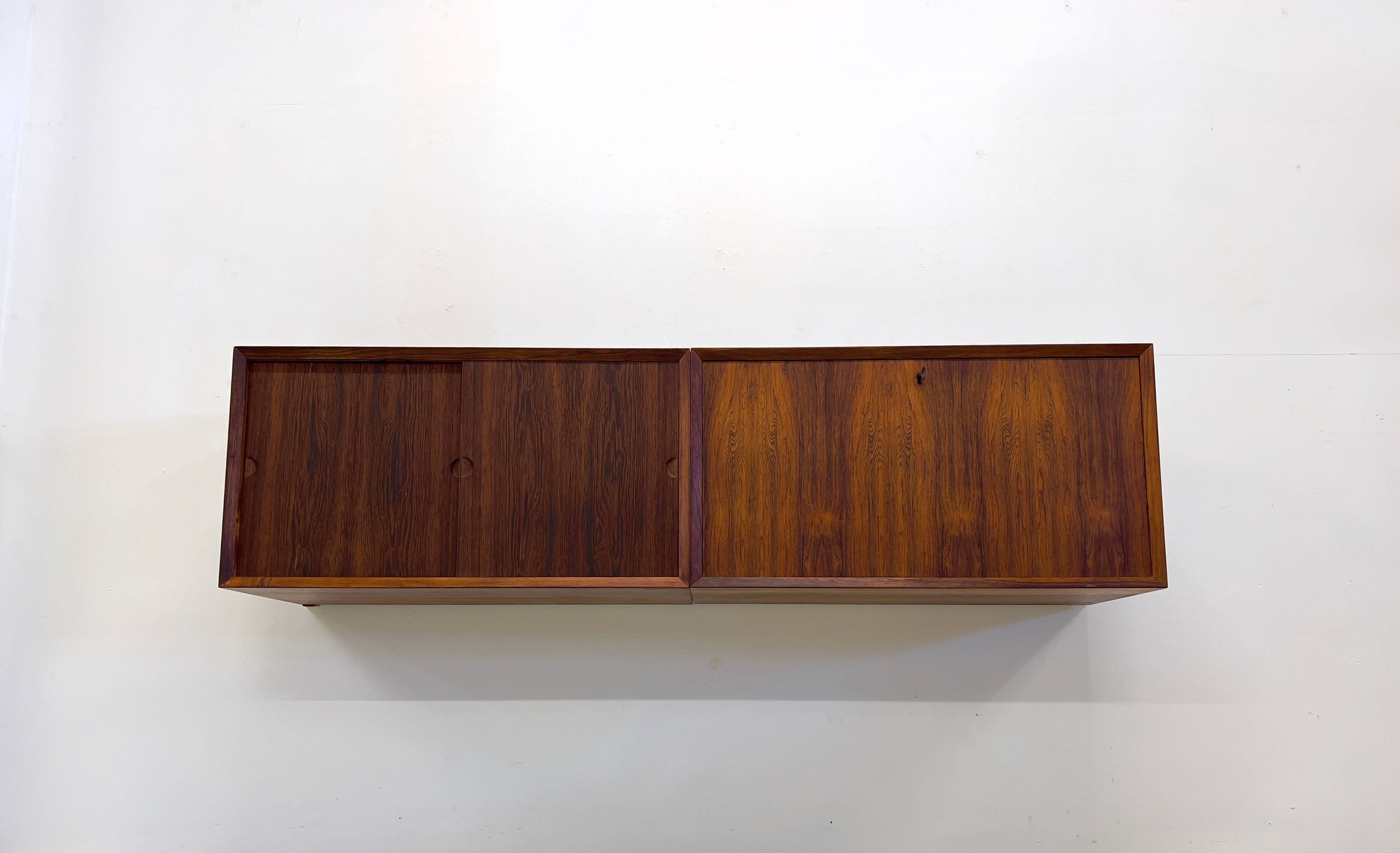 Poul Cadovius Royal System Rosewood Wall Mounted Sideboard 5