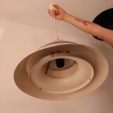 Space Age Brushed Metal Pendant Light