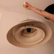 Space Age Brushed Metal Pendant Light