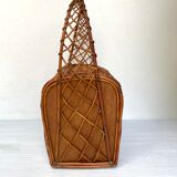 Vintage wicker basket handbag