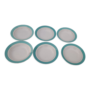 6 assiettes creuses en - opaque