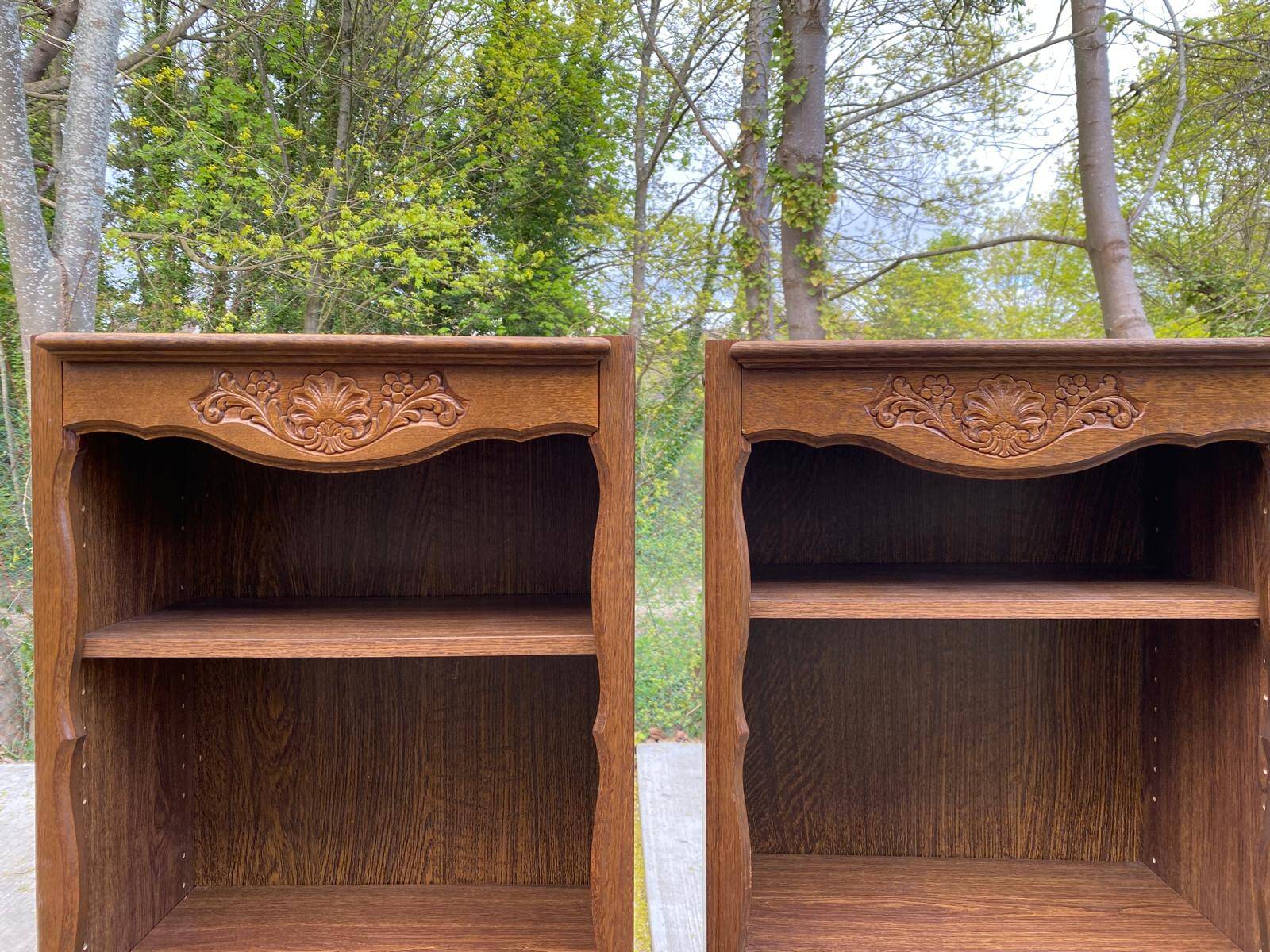 2 Louis XV wooden Bibus bookshelves from the 1990s.