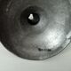 Pair of antique pewter candle holders