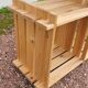 Pair of vintage pine "staircase" bookcase shelves - 1970s